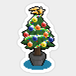 Pixel Art Christmas Tree Sticker